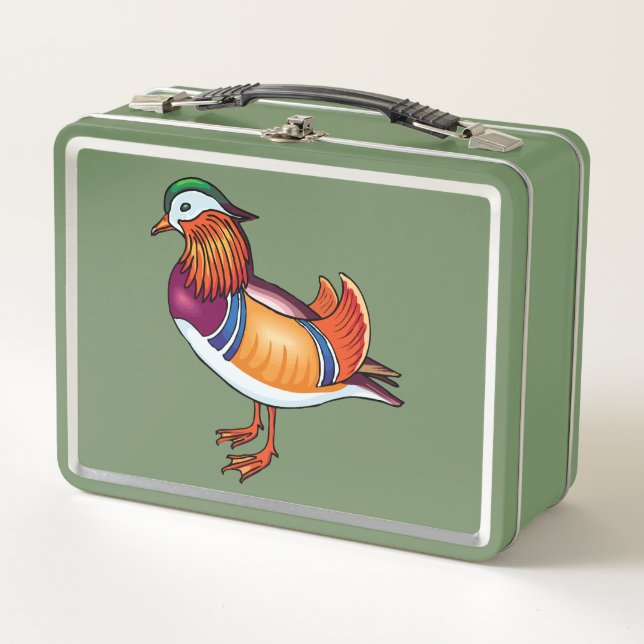 lovely bird metal lunch box (Front)