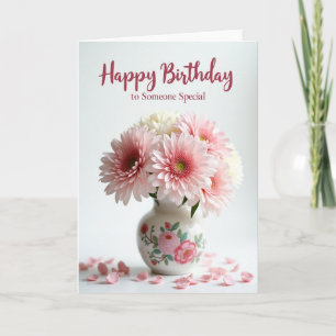 Lovely Birthday Rose Bouquet Card