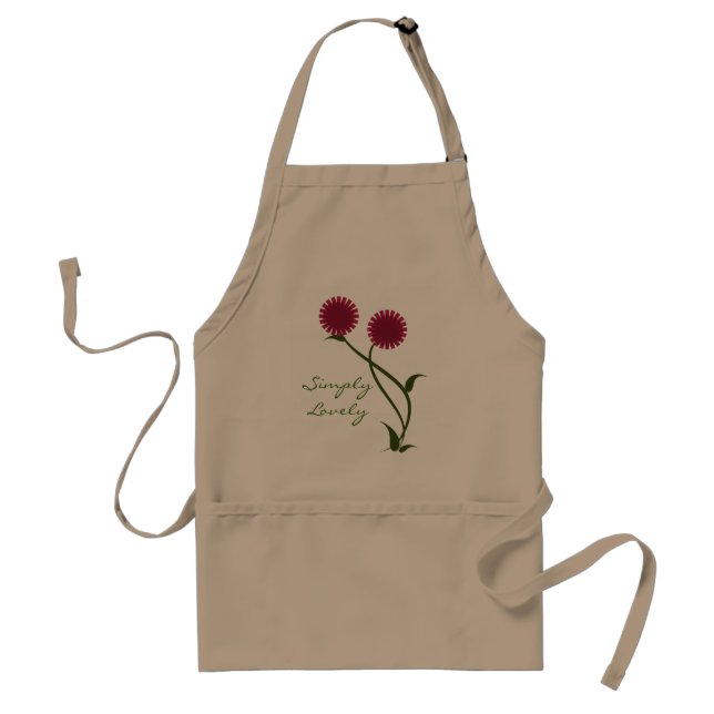 Lovely Blooms Apron, Fuchsia Standard Apron (Front)