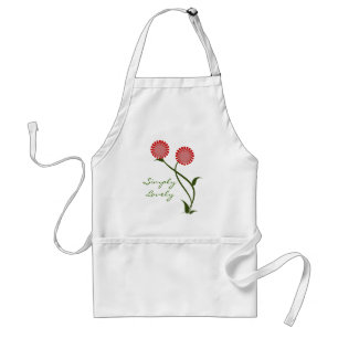 Lovely Blooms Apron, Red Standard Apron