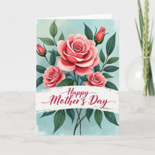 Lovely Blooms For Mum Card