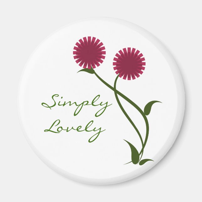 Lovely Blooms Magnet, Fuchsia Magnet (Front)