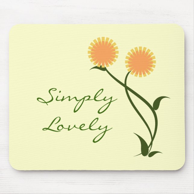 Lovely Blooms Mousepad, Orange Mouse Pad (Front)