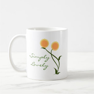 Lovely Blooms Mug, Orange Coffee Mug