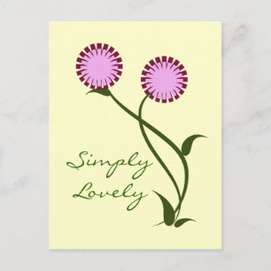 Lovely Blooms Postcard, Lavender Postcard
