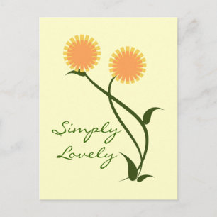 Lovely Blooms Postcard, Orange Postcard