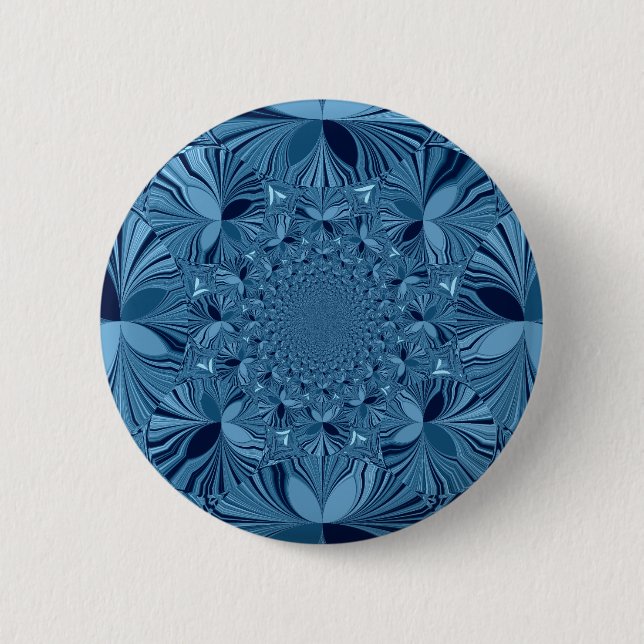 Lovely Blue 6 Cm Round Badge (Front)