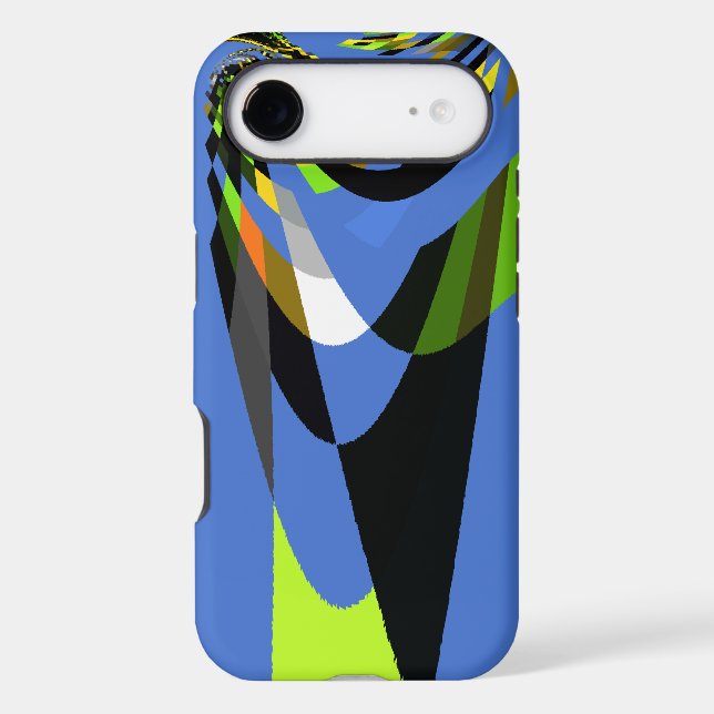 Lovely Blue African Tribal Motif Pattern Art Print (Back)