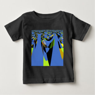 Lovely Blue African Tribal Motif Pattern Art Print Baby T-Shirt