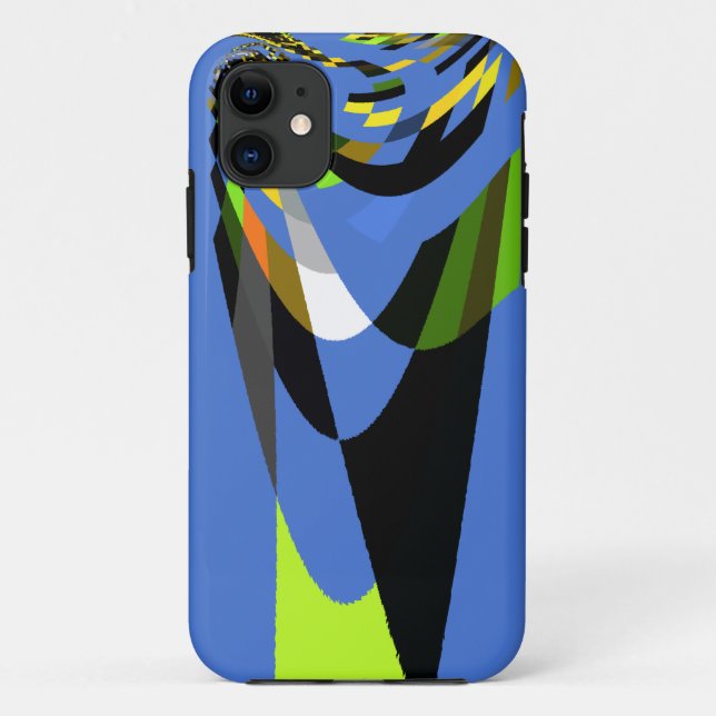 Lovely Blue African Tribal Motif Pattern Art Print Case-Mate iPhone Case (Back)