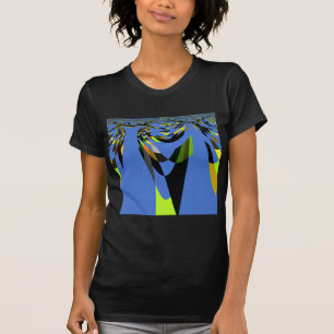 Lovely Blue African Tribal Motif Pattern Art Print T-Shirt