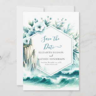 Lovely Blue Nautical Wedding Save The Date