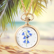 Lovely Bluebells Necklace eWatch With Digits