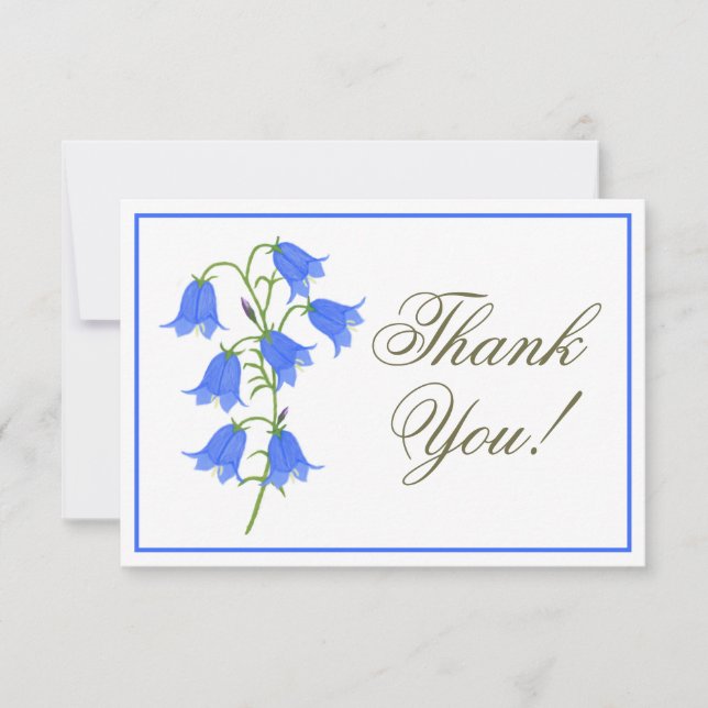 Lovely Bluebells Wedding Thank You Card (Front)