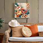 Lovely boho fall bouquet faux canvas print<br><div class="desc">Lovely boho fall bouquet</div>
