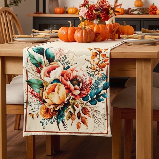Lovely boho fall bouquet short table runner (Creator Uploaded)