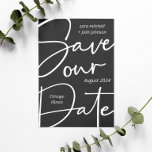 Lovely Bold Script Minimal Save the Date<br><div class="desc">Announce your wedding date and help guests save the date with this lovely photo Save the Date.</div>