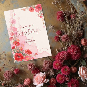 Lovely Botanical Colorful Soft Red Shades Sympathy