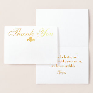 Lovely Bridal Shower Butterflies Foil Card