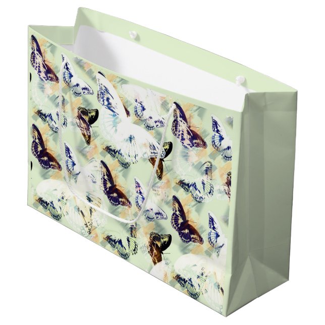 Lovely butterfly stylish large gift bag (Front Angled)