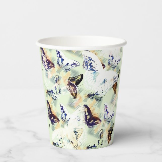 Lovely butterfly stylish  paper cups (Back)