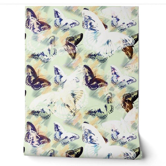 Lovely butterfly stylish wallpaper (Unrolling)