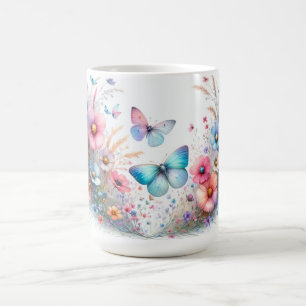 Lovely butterfly themed coffee mug