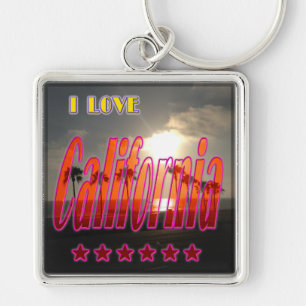 "Lovely California 3" Keychain