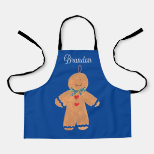 Lovely Cartoon Gingerbread man Christmas Winter Apron