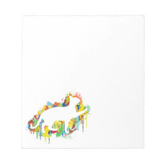 Lovely Cat Colourful Painting Splash Notepad