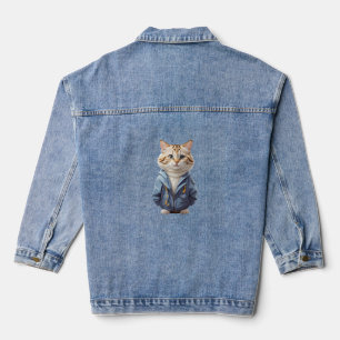Lovely cat denim jacket