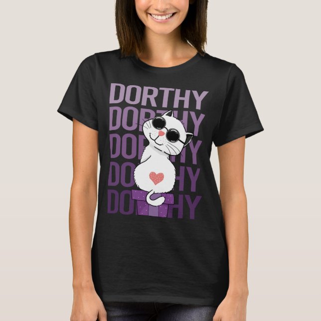 Lovely Cat - Dorthy Name T-Shirt (Front)