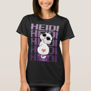 Lovely Cat - Heidi Name T-Shirt