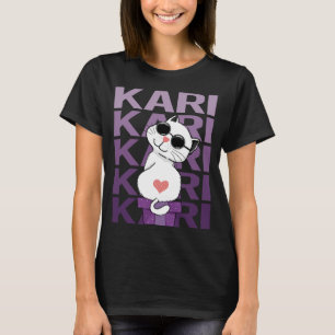 Lovely Cat - Kari Name T-Shirt