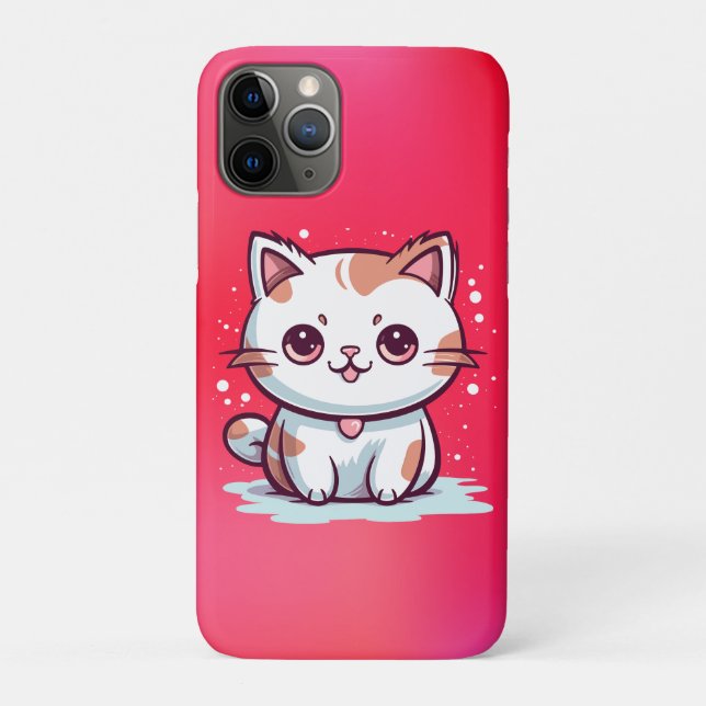 Lovely Cat Kawaii Style Clipart Case-Mate iPhone Case (Back)