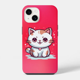Lovely Cat Kawaii Style Clipart iPhone 14 Case