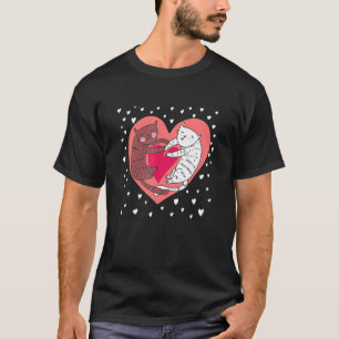 Lovely Cats With Love Heart Happy Galentine Men W T-Shirt