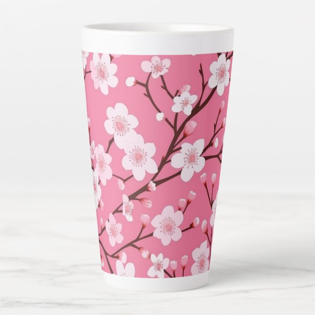 Lovely cherry blossoms latte mug (Front)