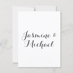 Lovely Chic Calligraphy Couple Names  Postcard