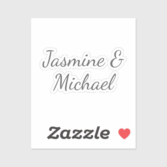 Lovely Chic Calligraphy Couple Names Wedding (Sheet)