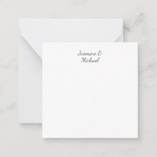 Lovely Chic Calligraphy Couple Names Wedding Card