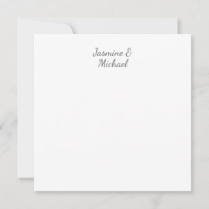 Lovely Chic Calligraphy Couple Names Wedding Card
