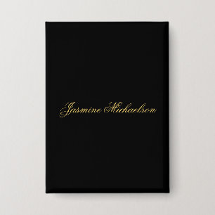 Lovely Chic Calligraphy Name Black & Gold