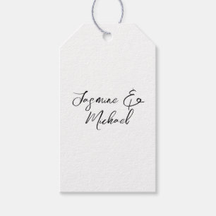 Lovely Chic Calligraphy Names Weddings Gift Tags