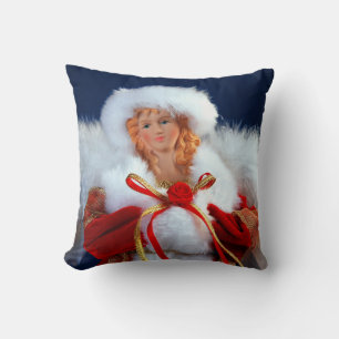Lovely christmas angel print cushion