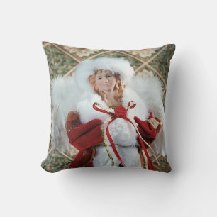 Lovely christmas angel print cushion