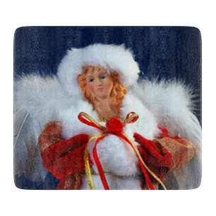 Lovely christmas angel print cutting board