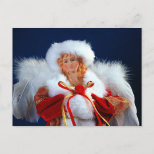 Lovely christmas angel print postcard