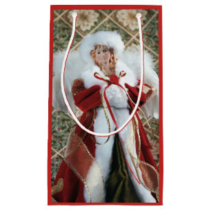 Lovely christmas angel print small gift bag