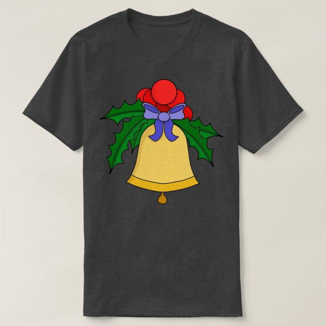 Lovely Christmas bell church hand bell T-Shirt (Design Front)